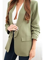 Elegantní sako s klopami světle khaki Elegantní sako s klopami světle khaki