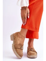 Elegantní mokasíny tmavě béžové semišové model 21613258 - Boto