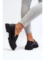 Dámské mokasíny s černým páskem model 21649209 - VINCEZA