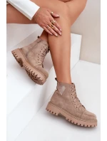 Dámské Botky S Tmavě Béžové model 21680948 - Boto Dámské Botky S Tmavě Béžové model 21680948 - Boto