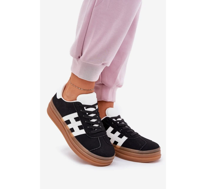 Dámské tenisky na platformě černé Syliyana Dámské tenisky na platformě černé Syliyana