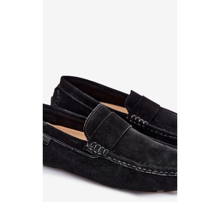 Semišové Pánské Mokasíny Big Star RR174049 Černé