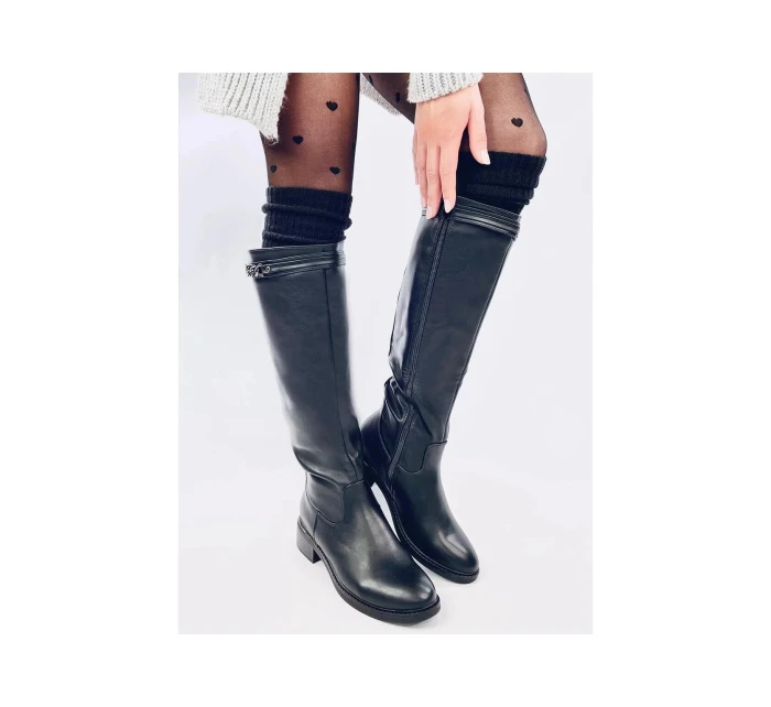 Dámské kozačky YY-52 černé - Inello Dámské kozačky YY-52 černé - Inello