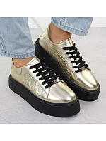 Dámské polobotky W PAW546B černo-zlaté - Filippo