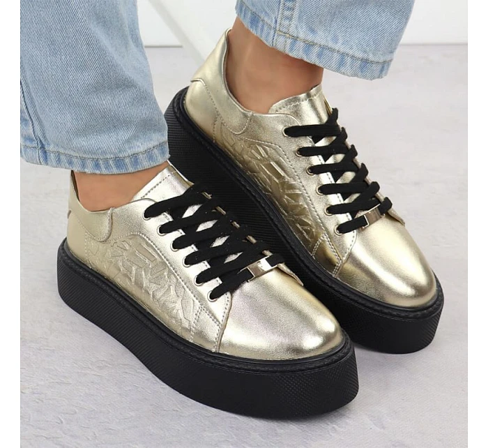 Dámské polobotky W PAW546B černo-zlaté - Filippo