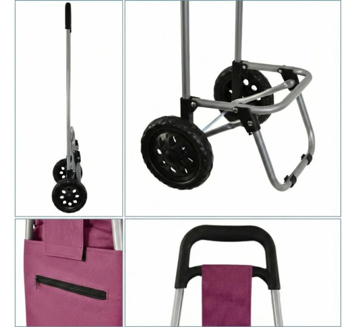 NÁKUPNÍ VOZÍK NA KOLEČKÁCH S RÁMEM 33L ČERVENÝ