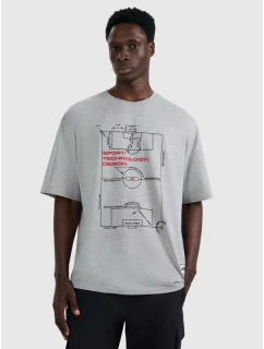 Pánské tričko oversize s potiskem model 21816921 - 4F