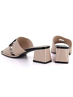 Dámské žabky na podpatku béžové Vinceza 62284 Dámské žabky na podpatku béžové Vinceza 62284