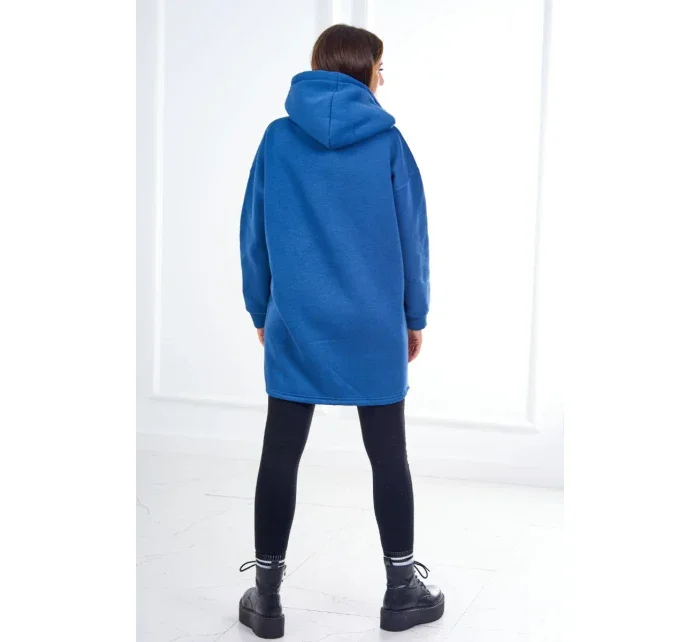 Zateplená mikina s kapucí z džínoviny