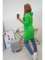 Mikina s kapucí světle zelená
