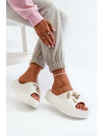 Dámské Lehké Pěnové Žabky S Ozdobami Bílé model 21665927 - Boto