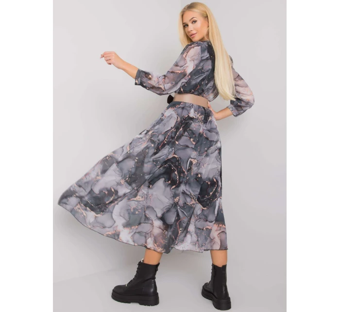 Sukienka LC SK 22K  szaro czarny model 21110847 - FPrice