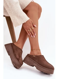 Dámské nízké sněhule na platformě Yrenna – hnědé