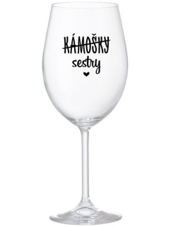 KÁMOŠKY - SESTRY - čirá sklenice na víno 350 ml