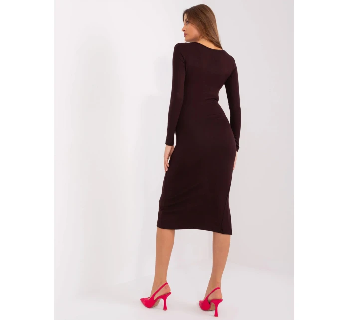 Dámské šaty EM SK 783.41P tmavě hnědé - My Red Lips