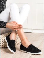 Exkluzívní dámské černé polobotky bez podpatku Exkluzívní dámské černé polobotky bez podpatku