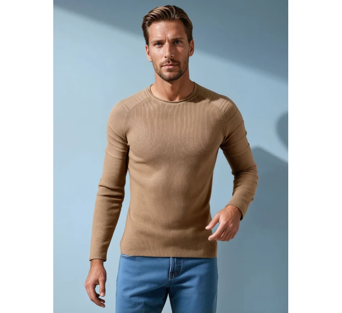 Pánský béžový svetr FashionStreet WX2288