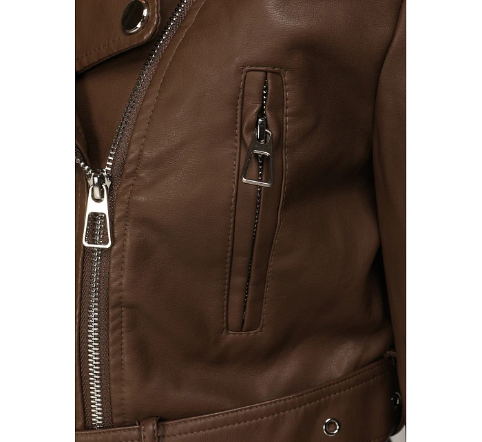 Dámské eko kůže krátké hnědé Ramones FashionStreet TY5672 Dámské eko kůže krátké hnědé Ramones FashionStreet TY5672