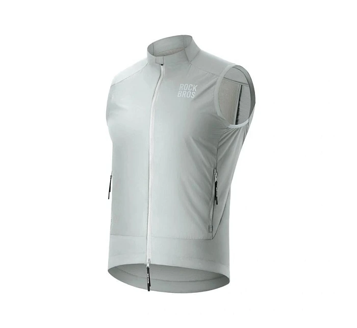 Rockbros větruodolná vesta YDMJ003 jaro/podzim velikost M - bílá/šedá