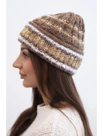 Dámská zimní vlněná čepice s ozdobnými krystalky K399 černá