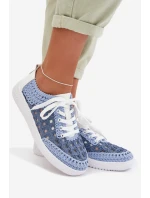 Kožené dámské polobotky D&A GR61-5951 modré