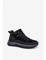 Pánské semišové zimní kozačky s podšívkou Big Star model 22556726 Černé - Big Star Shoes