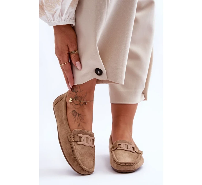 Dámské módní semišové mokasíny hnědé Rabell Dámské módní semišové mokasíny hnědé Rabell