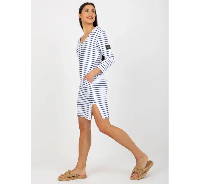 Dámské šaty BL1010.74 bílo-modré - FPrice