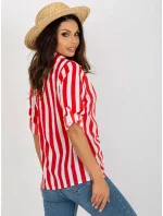 Dámská košile LK BZ model 21035365 Bílá s červenou - Lakerta Dámská košile LK BZ model 21035365 Bílá s červenou - Lakerta