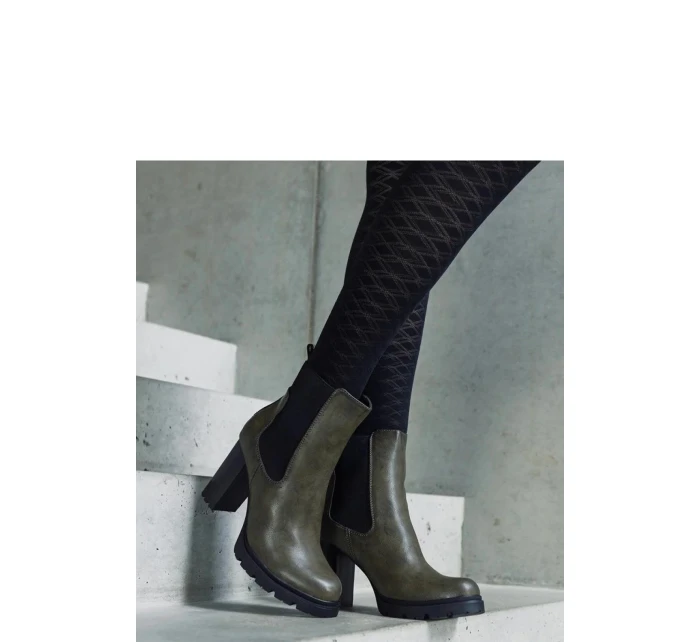 Boty na podpatku model 206439 Solea Boty na podpatku model 206439 Solea