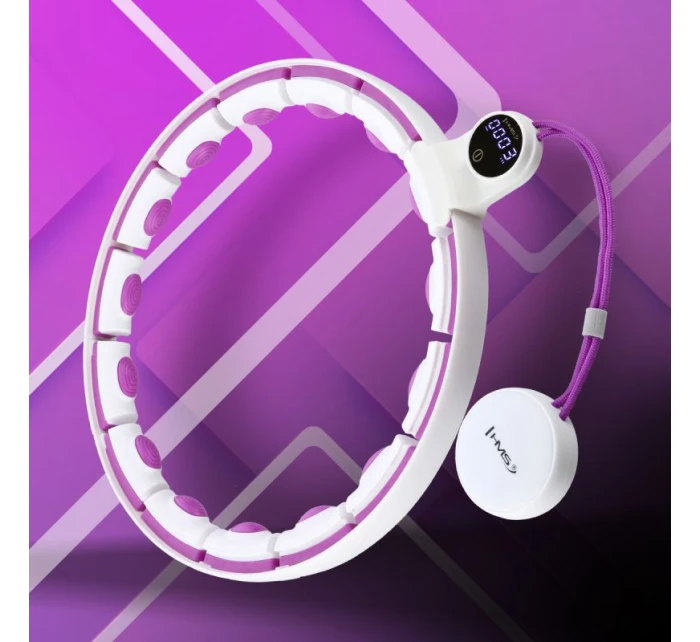 HHM17 HULA HOP BÍLÁ/FIALOVÁ S MAGNETY A ZÁVAŽÍM + POČÍTADLO HMS HHM17 HULA HOP BÍLÁ/FIALOVÁ S MAGNETY A ZÁVAŽÍM + POČÍTADLO HMS