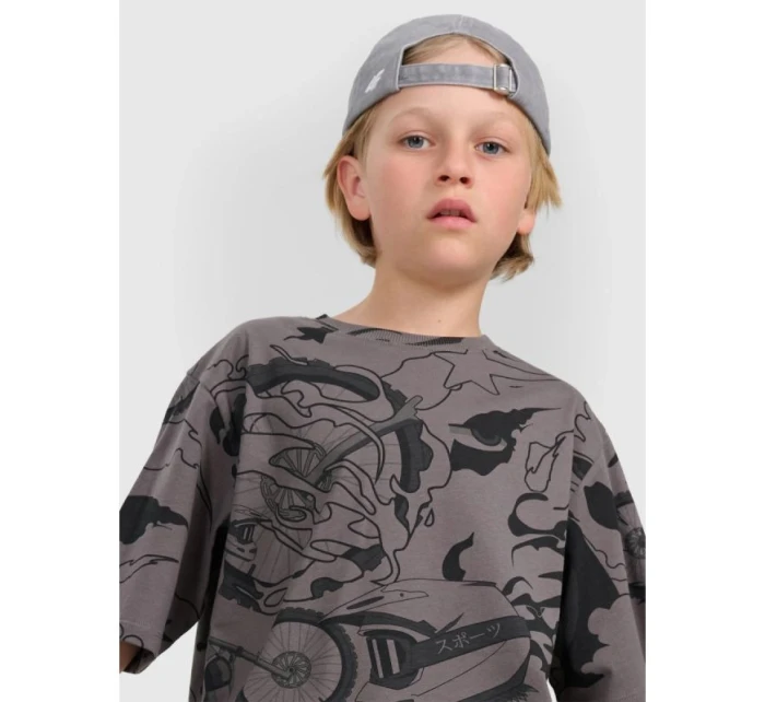 Chlapecké tričko oversize s potiskem 4F 4FJRAW25TTSHM3063-90A Chlapecké tričko oversize s potiskem 4F 4FJRAW25TTSHM3063-90A