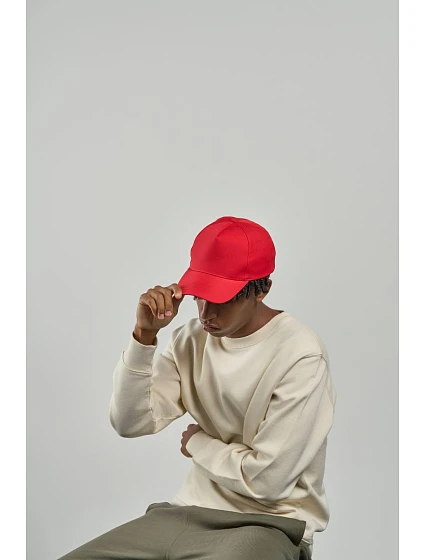Recy Five 5 panelová baseballová kšiltovka model 22479398 red - Atlantis Headwear