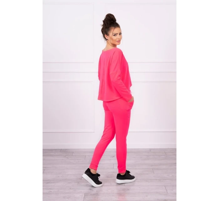 Sada s oversize halenkou růžová neonová Sada s oversize halenkou růžová neonová