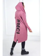 Tmavě růžová bunda s potiskem
