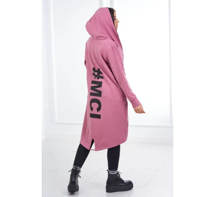Tmavě růžová bunda s potiskem