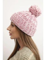 Dámská zimní čepice s bambulí z vlny model 21725320 světle růžová - K-Fashion Dámská zimní čepice s bambulí z vlny model 21725320 světle růžová - K-Fashion