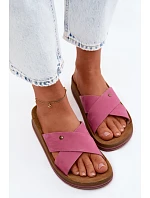 Kožené semišové dámské pantofle Maciejka P7504-15 Růžové