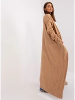 Kardigan AT SW model 18884698 camelowy - FPrice Kardigan AT SW model 18884698 camelowy - FPrice