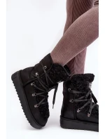 Vodotěsné boty na platformě D.Franklin černý Vodotěsné boty na platformě D.Franklin černý