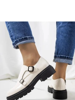 Dámské polobotky Ecru s černou  Laura model 21857535 - Inello