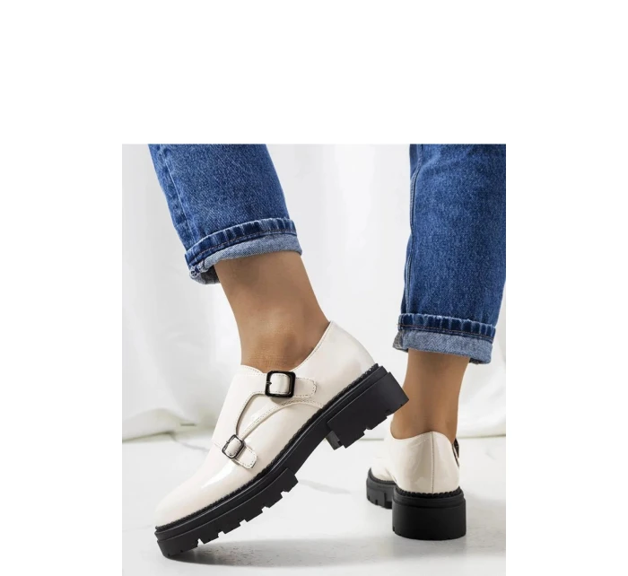 Dámské polobotky 210007BE-LA Ecru s černou - La.Fi Laura