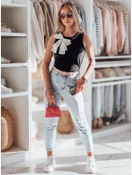 Dámské tričko bez ramínek s mašlí PERBOW černé Dstreet RY2733