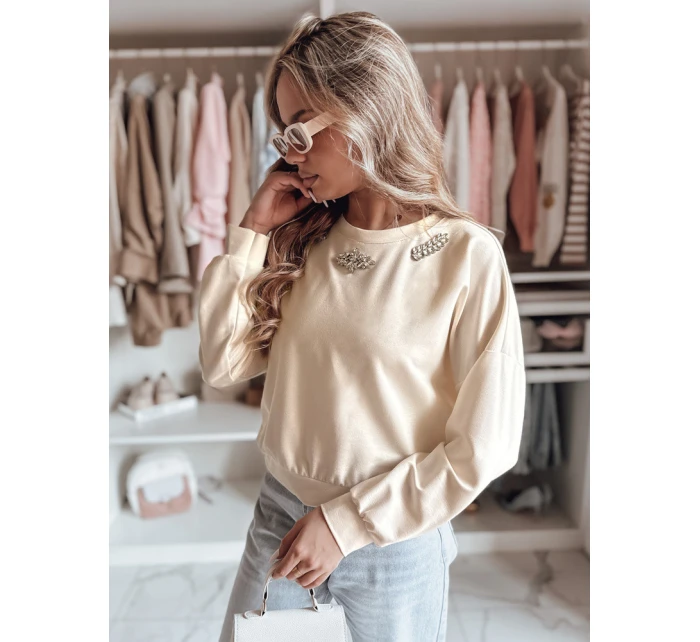 Dámská halenka s dlouhým rukávem Buttercotch CRYSTALIA light beige FashionStreet RY2767