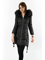 PIKOWANA DAMSKA KURTKA ZIMOWA Z KAPTUREM CZARNA model 21242048 - Libland