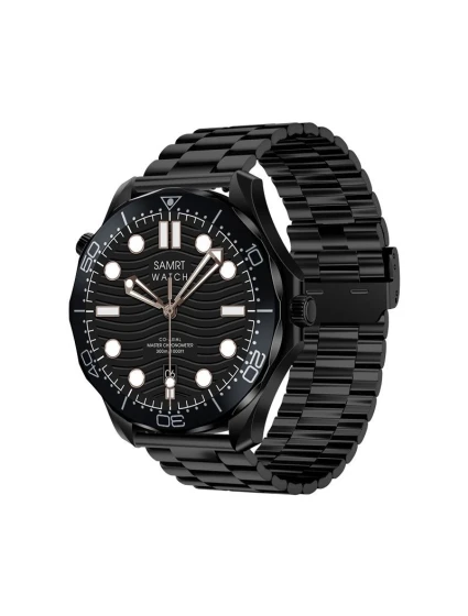 VELTORI VT150-1 Smartwatch Černý silikonový řemínek + černý náramek VELTORI VT150-1 Smartwatch Černý silikonový řemínek + černý náramek