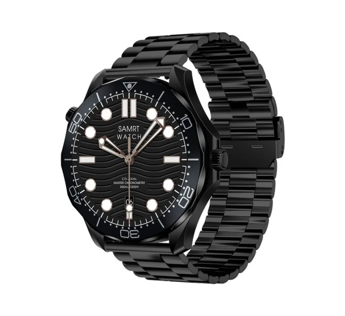 VELTORI VT150-1 Smartwatch Černý silikonový řemínek + černý náramek VELTORI VT150-1 Smartwatch Černý silikonový řemínek + černý náramek