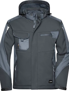 Daiber JN 824 Pracovní zimní softshellová bunda - Strong 02.0824 black/carbon