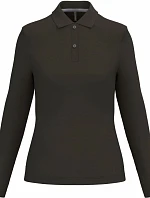 Kariban K 244 Dámské piqué polo s dlouhým rukávem 20.K244 dark khaki