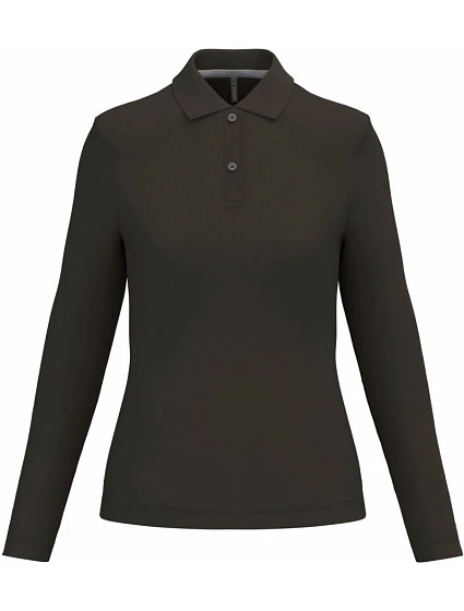 Kariban K 244 Dámské piqué polo s dlouhým rukávem 20.K244 dark khaki Kariban K 244 Dámské piqué polo s dlouhým rukávem 20.K244 dark khaki